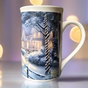 Thomas Kinkade Mug Hometown Christmas Memories 2008 cup